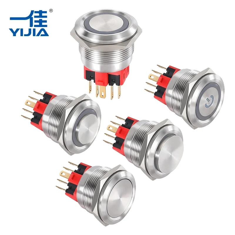 Sakelar Tombol Tekan Logam 16mm Sakelar Tombol Tekan Logam 16mm