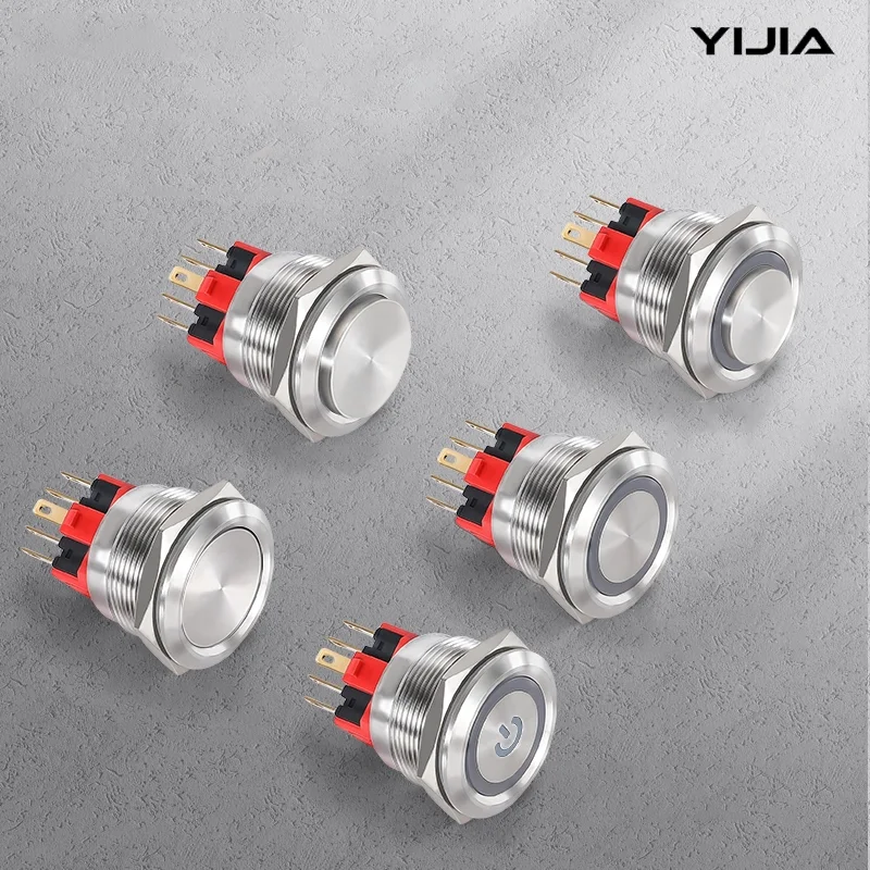 Sakelar Tombol Tekan Logam 16mm