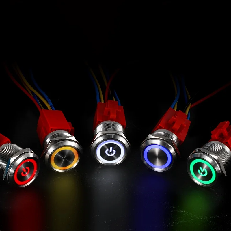 Sakelar Tombol Tekan Logam 16mm