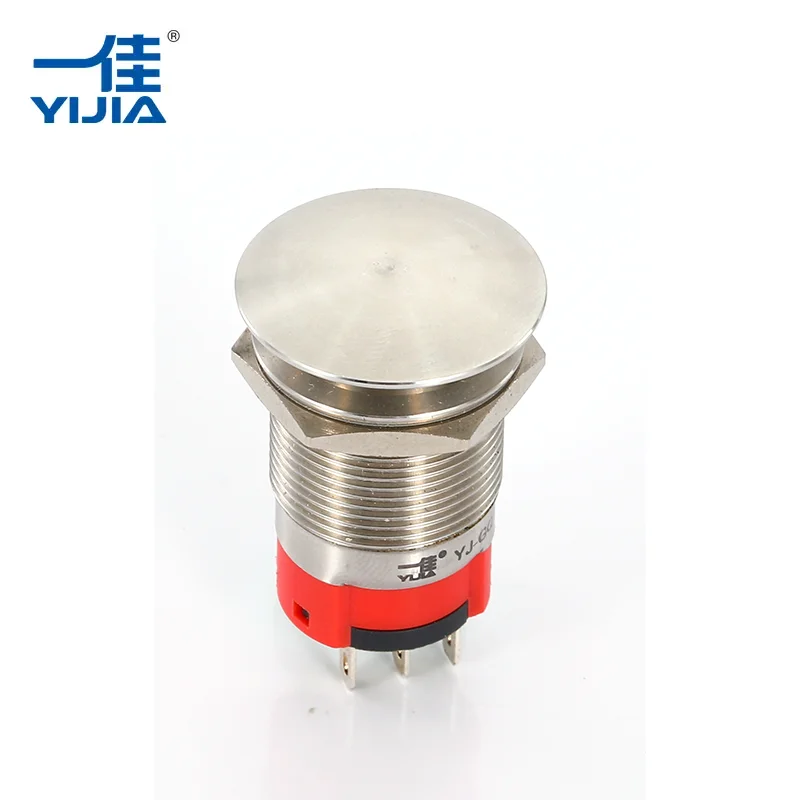 Jenis jamur sakelar tombol tekan logam warna