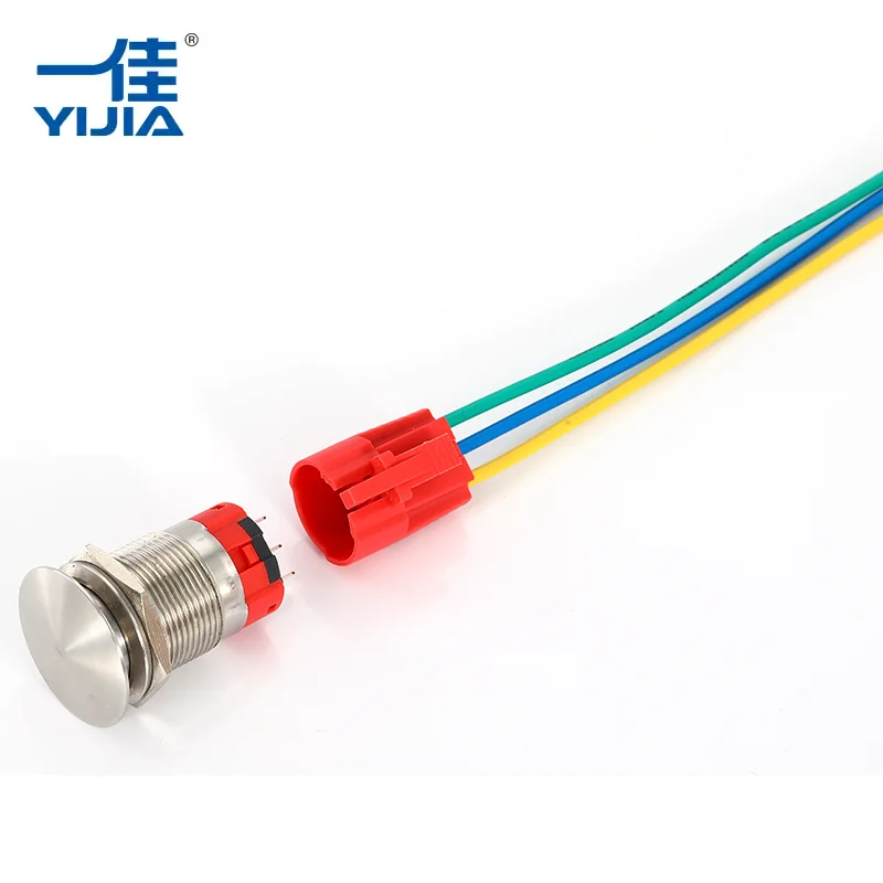 Jenis jamur sakelar tombol tekan logam warna