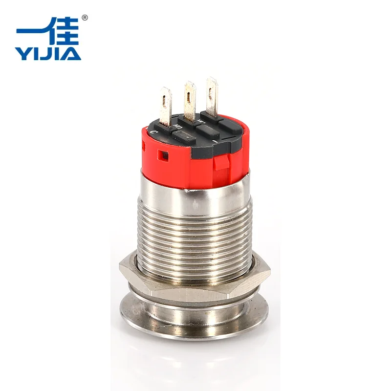 Jenis jamur sakelar tombol tekan logam warna