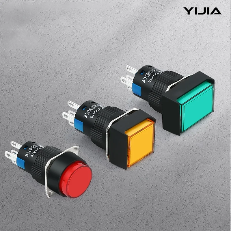 Sakelar tombol tekan persegi panjang